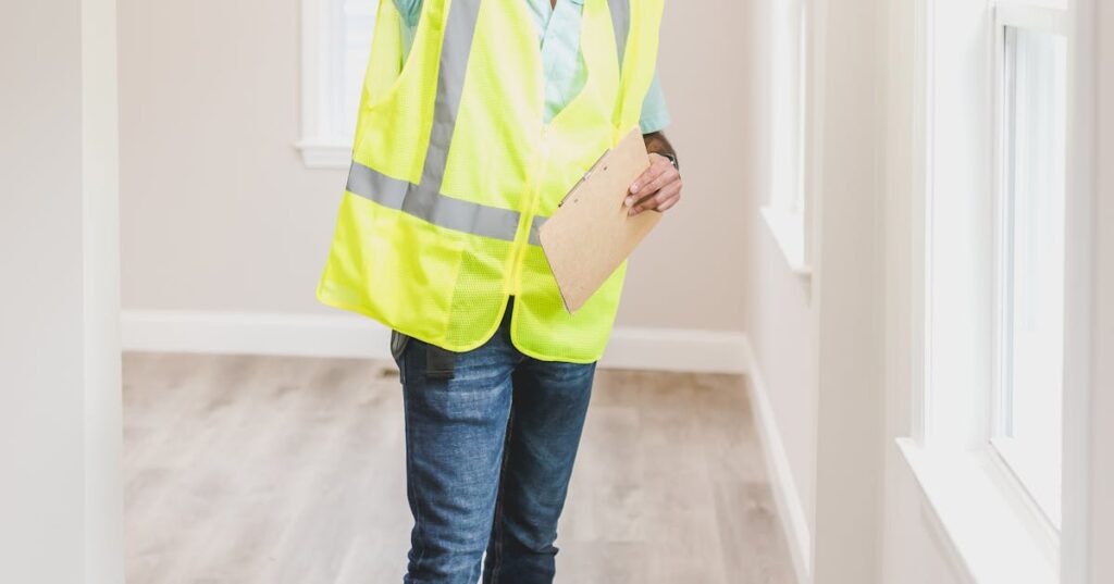 Profissional inspecionando imóvel para identificar vícios construtivos